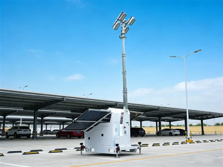 HiSKID 3-Panel Solar Light Tower: The Ultimate Skid-Mounted Off-Grid Lighting high quality