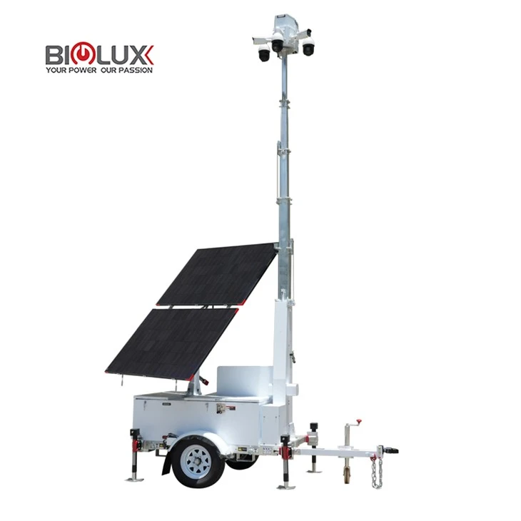 HiSOLO CCTV Solar Trailer biztonsági bányászathoz