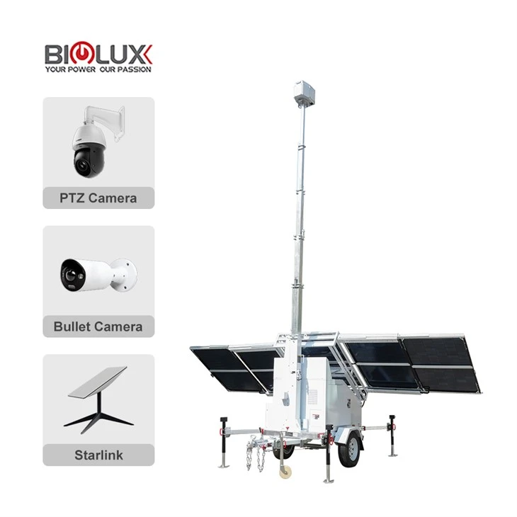 Solar Mobile Surveillance Tower Trailer