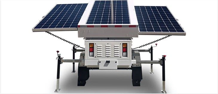 Solar Power Station As Mobile Solar Generator Trailer